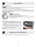 Preview for 20 page of Electrolux FCS366EC Use & Care Manual