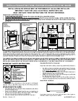 Preview for 1 page of Electrolux FFEF3011LW Installation Instructions Manual