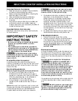 Preview for 3 page of Electrolux FPIC3077RF Installation Instructions Manual