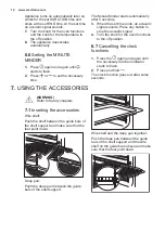 Предварительный просмотр 12 страницы Electrolux FQV73XEV User Manual