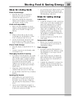 Preview for 33 page of Electrolux FREEZER / REFRIGERATOR Use And Care Manual