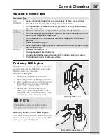 Preview for 37 page of Electrolux FREEZER / REFRIGERATOR Use And Care Manual