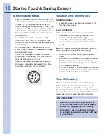 Preview for 19 page of Electrolux Freezer Use & Care Manual