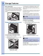 Preview for 24 page of Electrolux French Door Bottom Freezer/Refrigerator Use & Care Manual