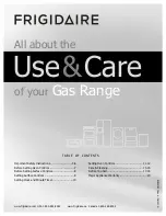 Electrolux Frigidaire FFGF3005MQ Use & Care Manual preview