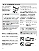 Preview for 10 page of Electrolux Frigidaire FGEF3035RFA Use & Care Manual