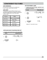 Preview for 21 page of Electrolux FRIGIDAIRE UMV1422US Use & Care Manual