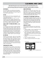 Preview for 24 page of Electrolux FRIGIDAIRE UMV1422US Use & Care Manual