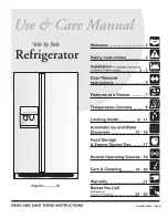 Electrolux FRS23R3AW6 Use & Care Manual preview