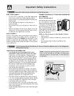 Preview for 3 page of Electrolux FRS26W2AW4 Use & Care Manual