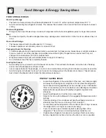 Preview for 16 page of Electrolux FRS26W2AW4 Use & Care Manual