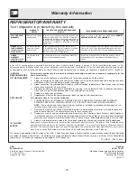 Preview for 20 page of Electrolux FRS26W2AW4 Use & Care Manual