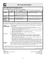 Preview for 20 page of Electrolux FRT21S6AW1 Use & Care Manual