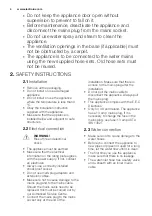 Preview for 4 page of Electrolux GA55LVSW User Manual