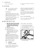 Preview for 10 page of Electrolux GA55LVSW User Manual