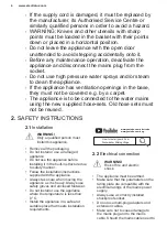 Preview for 4 page of Electrolux GA60GLVS User Manual