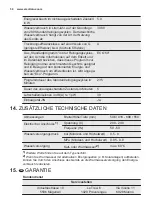 Предварительный просмотр 58 страницы Electrolux GA60PLVC User Manual