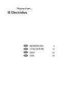 Предварительный просмотр 1 страницы Electrolux GL series Use