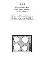 Preview for 1 page of Electrolux GLASKERAMIK-KOCHFELD 6000K Installation And Operating Instructions Manual