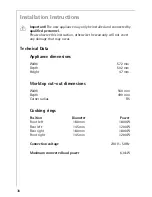 Preview for 16 page of Electrolux GLASKERAMIK-KOCHFELD 6000K Installation And Operating Instructions Manual