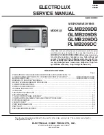 Предварительный просмотр 1 страницы Electrolux GLMB209DB Service Manual