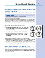 Preview for 17 page of Electrolux ICON Designer E36EC75HSS Use And Care Manual