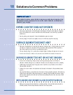 Preview for 18 page of Electrolux ICON Designer E36EC75HSS Use And Care Manual