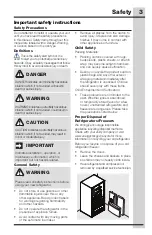 Preview for 3 page of Electrolux ICON E23BC69SPS Use And Care Manual