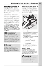 Preview for 25 page of Electrolux ICON E23BC69SPS Use And Care Manual