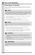 Preview for 36 page of Electrolux ICON E23BC69SPS Use And Care Manual