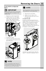 Preview for 13 page of Electrolux ICON E23BC69SPS3 Use And Care Manual