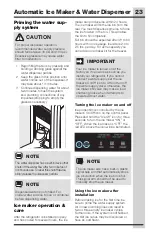 Preview for 23 page of Electrolux ICON E23BC69SPS3 Use And Care Manual