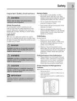 Preview for 3 page of Electrolux Icon E23CS78HPS6 Use & Care Manual