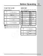 Preview for 13 page of Electrolux Icon E30MH65GSS User And Care Manual