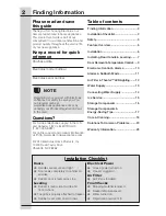 Preview for 2 page of Electrolux ICON E32AF85PQS Use & Care Manual