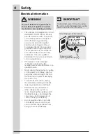 Preview for 4 page of Electrolux ICON E32AF85PQS Use & Care Manual