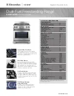 Preview for 1 page of Electrolux ICON Professional E30DF74GPS Specifications