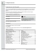 Preview for 2 page of Electrolux ICON RH42PC60GS Installation, Use & Care Manual