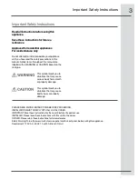 Preview for 3 page of Electrolux ICON RH42PC60GS Installation, Use & Care Manual