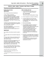 Preview for 5 page of Electrolux ICON RH42PC60GS Installation, Use & Care Manual