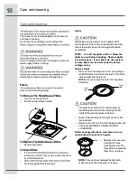 Preview for 18 page of Electrolux ICON RH42PC60GS Installation, Use & Care Manual