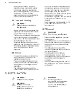 Preview for 6 page of Electrolux IK2240CL User Manual