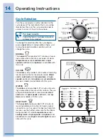 Предварительный просмотр 14 страницы Electrolux IQ-Touch Use & Care Manual