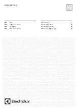 Preview for 1 page of Electrolux KGG95375K User Manual