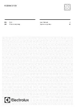 Preview for 1 page of Electrolux KGM64310X User Manual