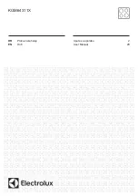 Preview for 1 page of Electrolux KGM64311X User Manual