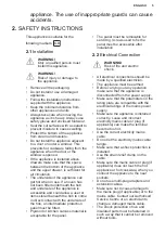 Preview for 5 page of Electrolux KGS6424W User Manual