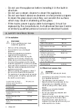 Preview for 4 page of Electrolux KOIHH00K User Manual