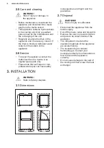 Предварительный просмотр 6 страницы Electrolux LCB3LF26W0 User Manual