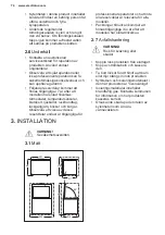 Предварительный просмотр 74 страницы Electrolux LCB3LF31W0 User Manual